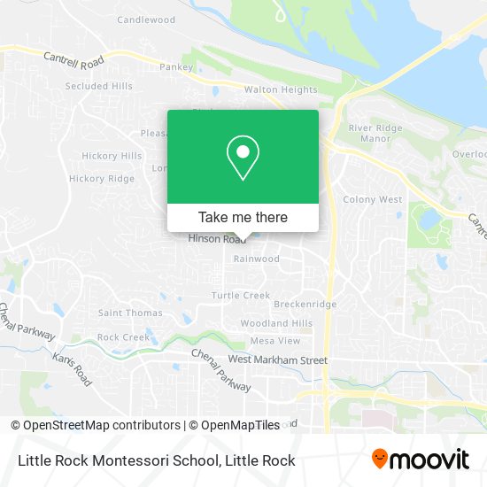 Little Rock Montessori School map
