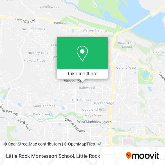 Mapa de Little Rock Montessori School