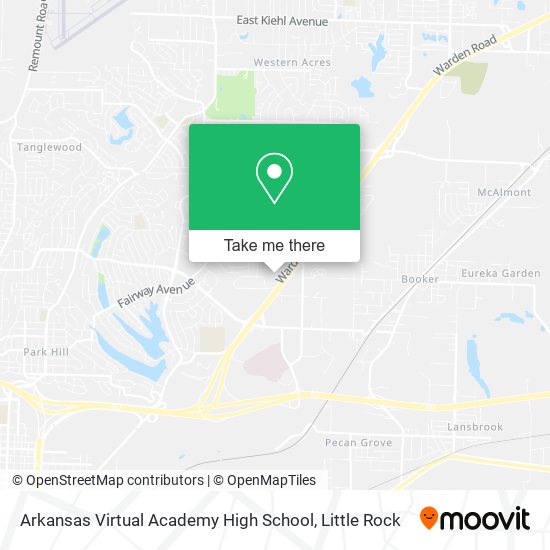 Mapa de Arkansas Virtual Academy High School