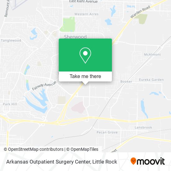 Mapa de Arkansas Outpatient Surgery Center