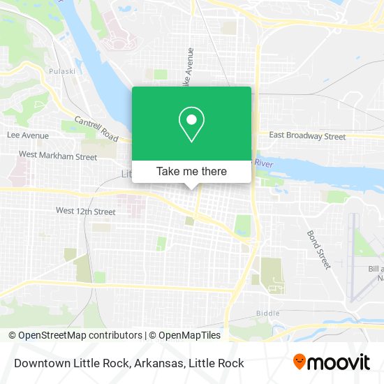 Downtown Little Rock, Arkansas map