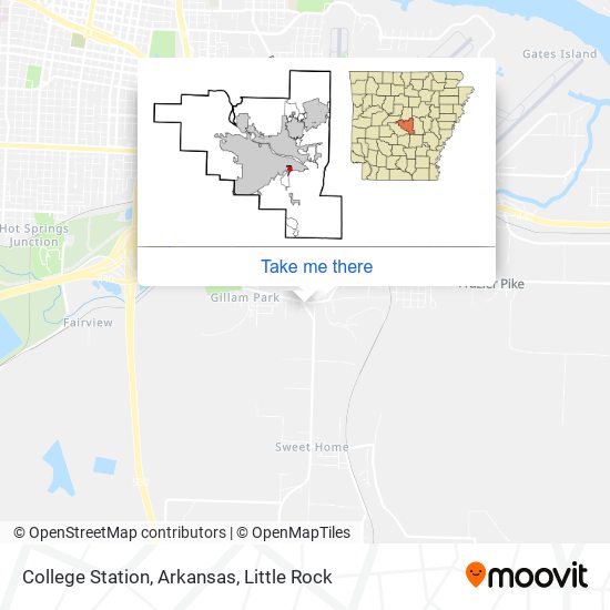 College Station, Arkansas map