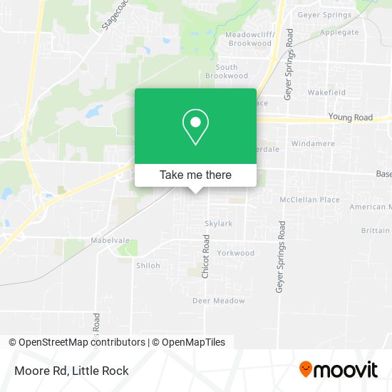 Moore Rd map