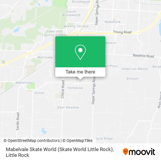 Mapa de Mabelvale Skate World (Skate World Little Rock)