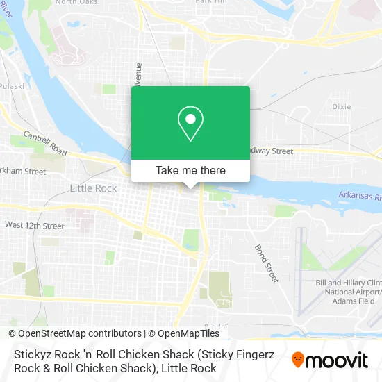 Stickyz Rock 'n' Roll Chicken Shack (Sticky Fingerz Rock & Roll Chicken Shack) map