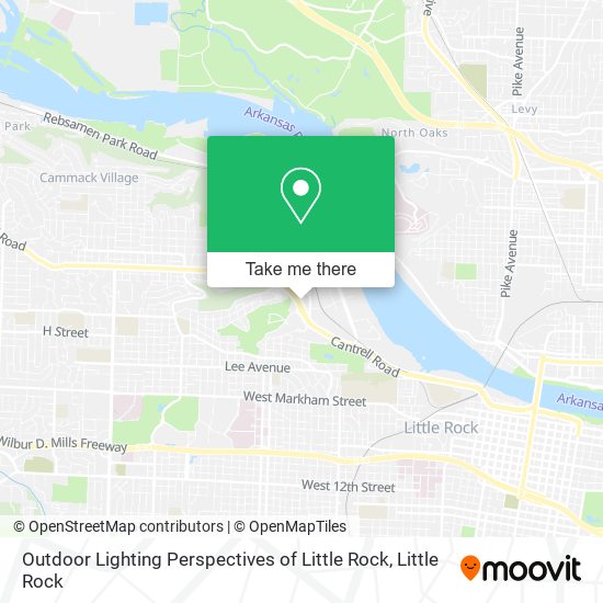 Mapa de Outdoor Lighting Perspectives of Little Rock