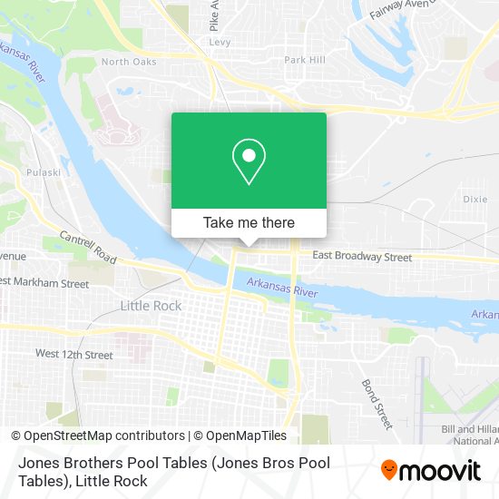 Mapa de Jones Brothers Pool Tables