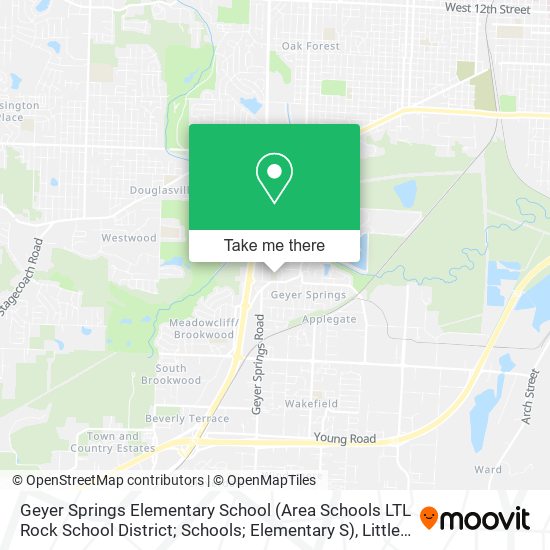 Geyer Springs Elementary School (Area Schools LTL Rock School District; Schools; Elementary S) map