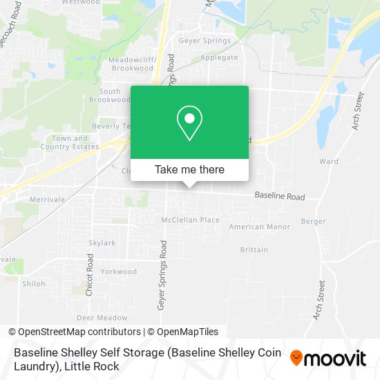 Baseline Shelley Self Storage (Baseline Shelley Coin Laundry) map