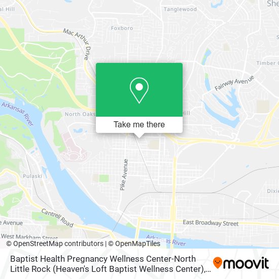 Baptist Health Pregnancy Wellness Center-North Little Rock (Heaven's Loft Baptist Wellness Center) map