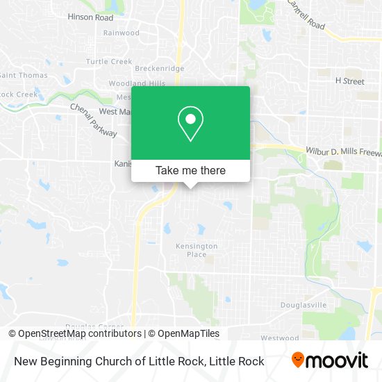New Beginning Church of Little Rock map