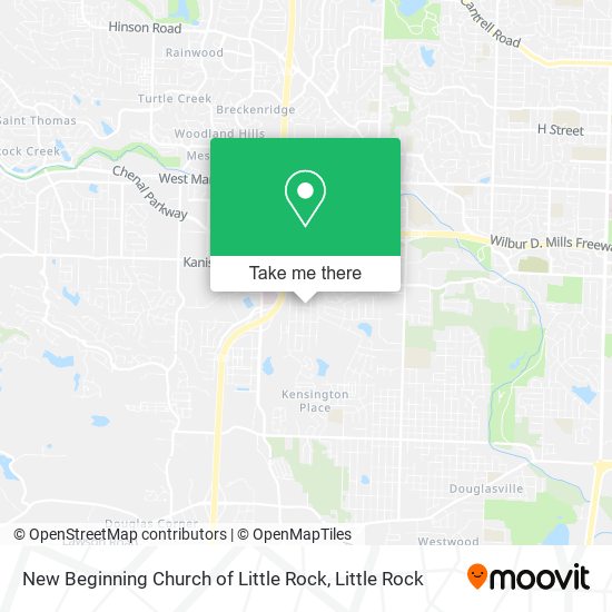 Mapa de New Beginning Church of Little Rock