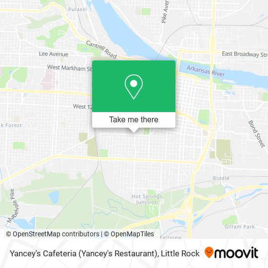 Mapa de Yancey's Cafeteria (Yancey's Restaurant)