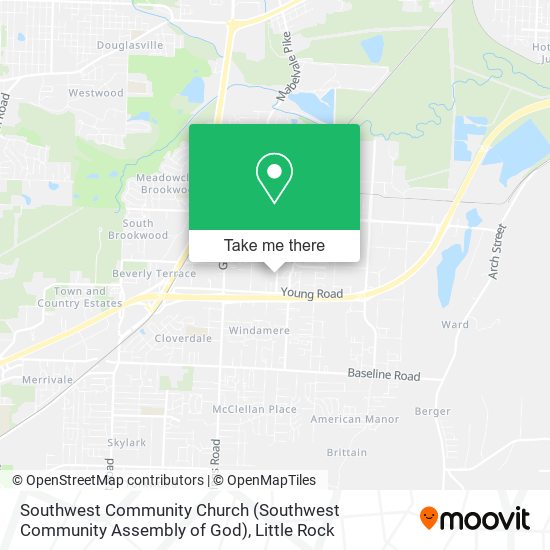 Mapa de Southwest Community Church (Southwest Community Assembly of God)