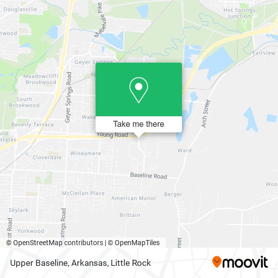 Mapa de Upper Baseline, Arkansas