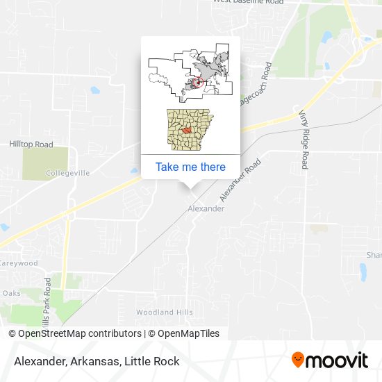 Alexander, Arkansas map