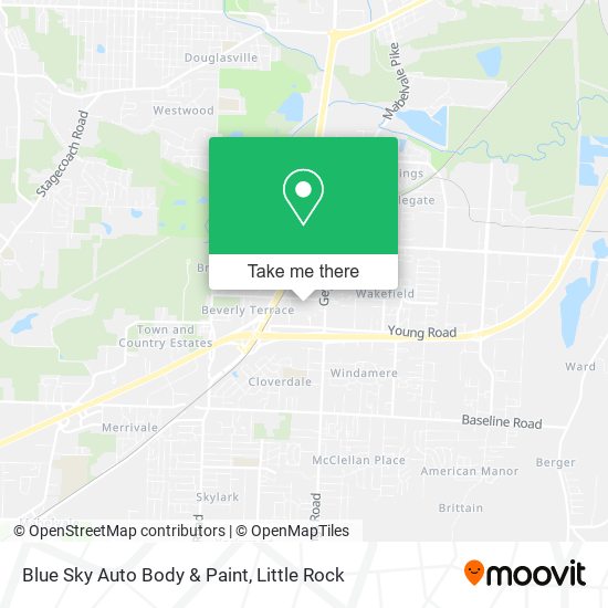 Blue Sky Auto Body & Paint map