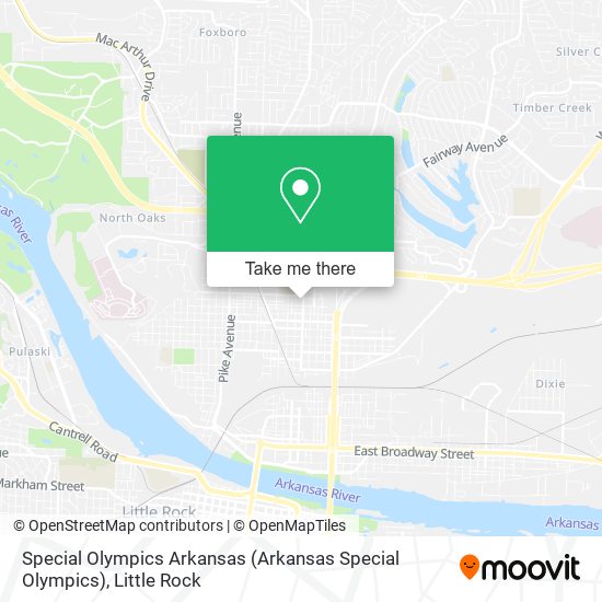 Mapa de Special Olympics Arkansas