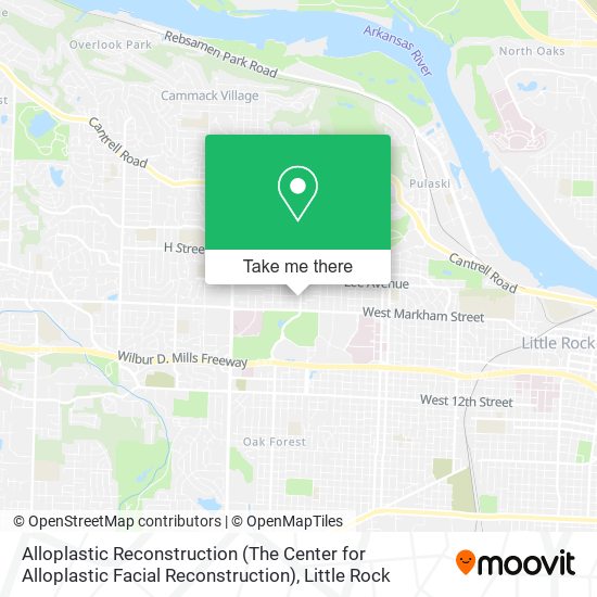 Mapa de Alloplastic Reconstruction (The Center for Alloplastic Facial Reconstruction)