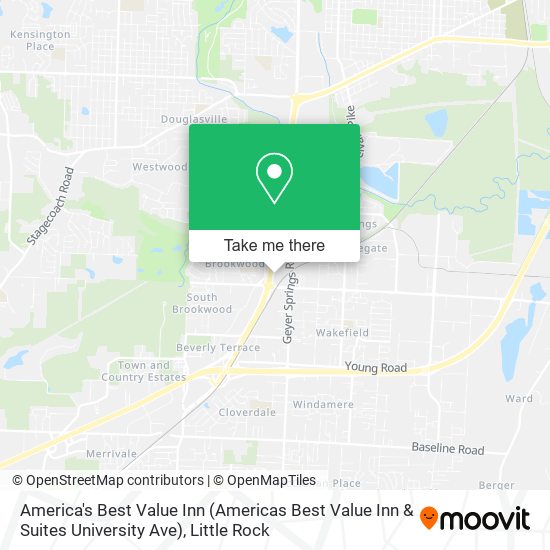 Mapa de America's Best Value Inn (Americas Best Value Inn & Suites University Ave)
