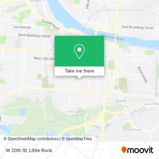 W 20th St map