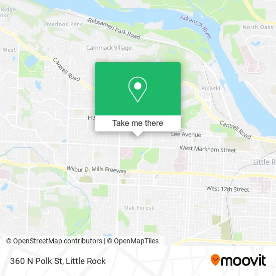 Mapa de 360 N Polk St