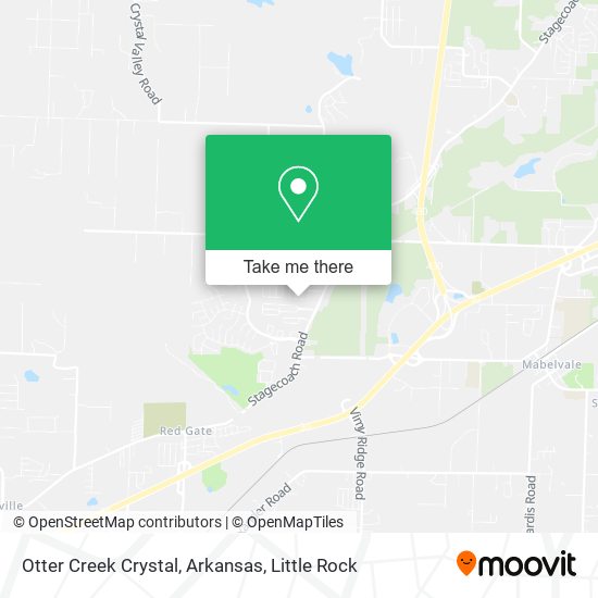 Otter Creek Crystal, Arkansas map