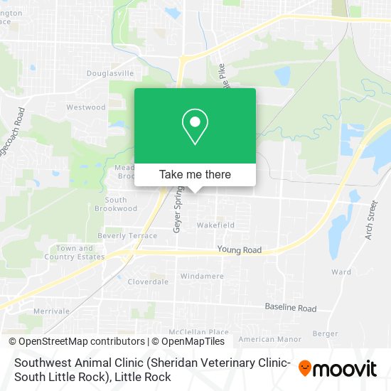 Mapa de Southwest Animal Clinic (Sheridan Veterinary Clinic-South Little Rock)