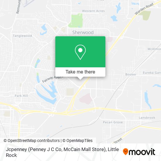 Mapa de Jcpenney (Penney J C Co, McCain Mall Store)