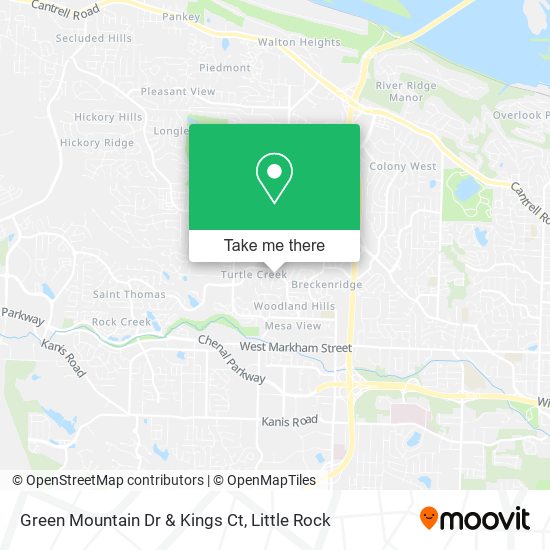 Green Mountain Dr & Kings Ct map