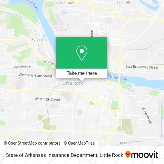State of Arkansas Insurance Department map