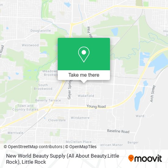 Mapa de New World Beauty Supply (All About Beauty.Little Rock)