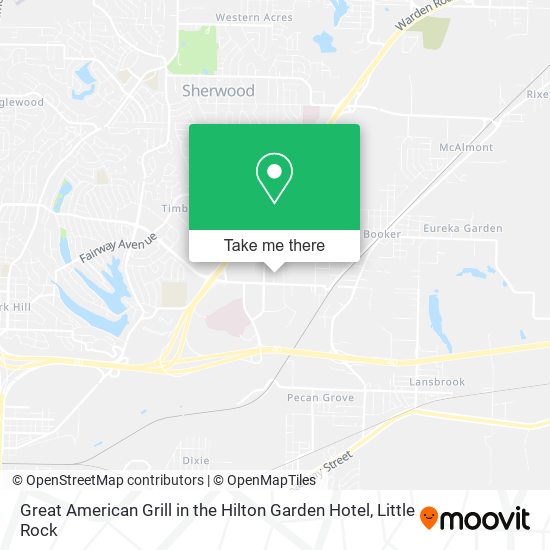 Mapa de Great American Grill in the Hilton Garden Hotel