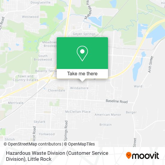 Hazardous Waste Division (Customer Service Division) map