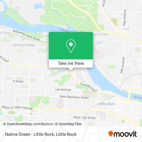 Mapa de Native Green - Little Rock