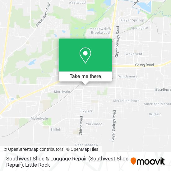 Southwest Shoe & Luggage Repair map