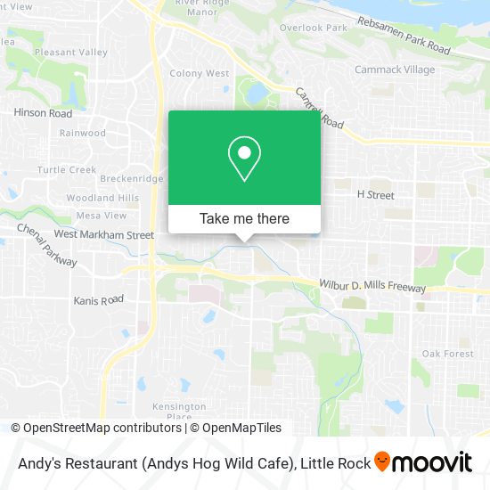 Mapa de Andy's Restaurant (Andys Hog Wild Cafe)