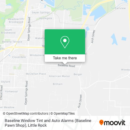 Mapa de Baseline Window Tint and Auto Alarms (Baseline Pawn Shop)