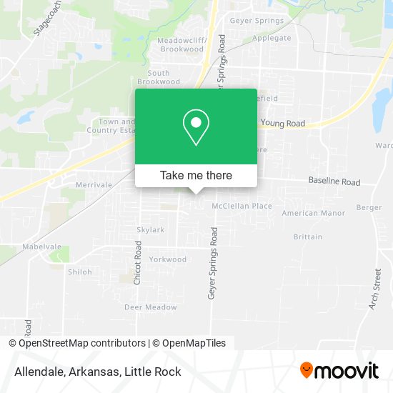 Mapa de Allendale, Arkansas