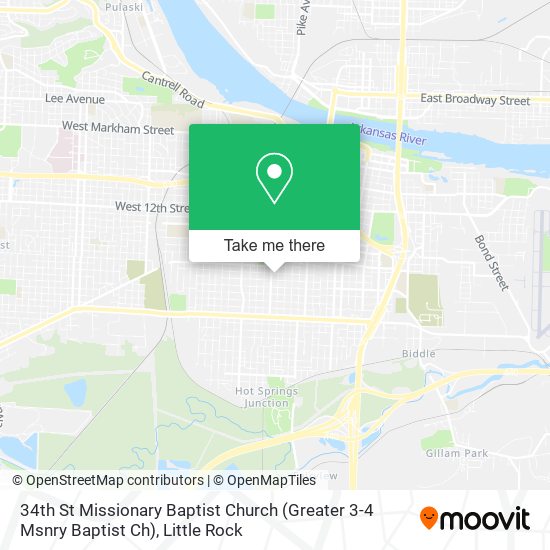 Mapa de 34th St Missionary Baptist Church (Greater 3-4 Msnry Baptist Ch)