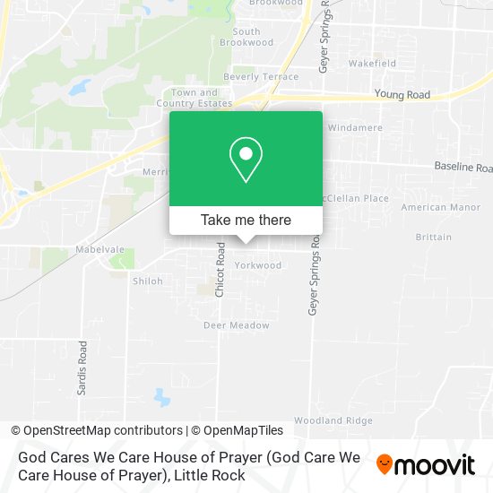 God Cares We Care House of Prayer map