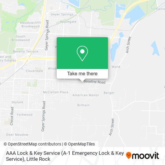 Mapa de AAA Lock & Key Service (A-1 Emergency Lock & Key Service)