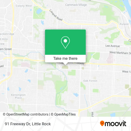 91 Freeway Dr map