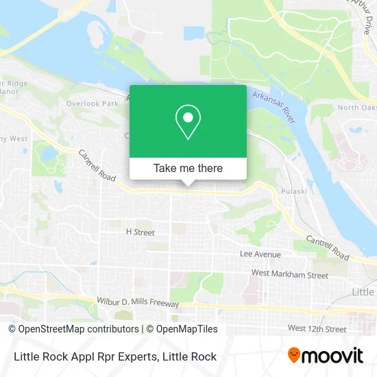 Little Rock Appl Rpr Experts map