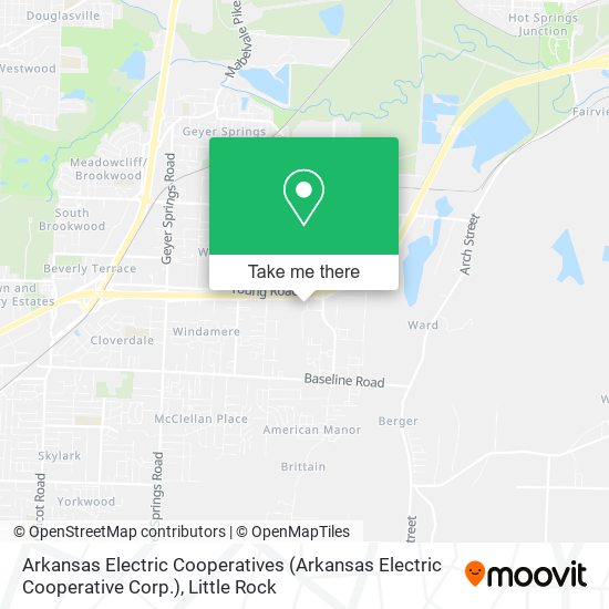 Arkansas Electric Cooperatives (Arkansas Electric Cooperative Corp.) map