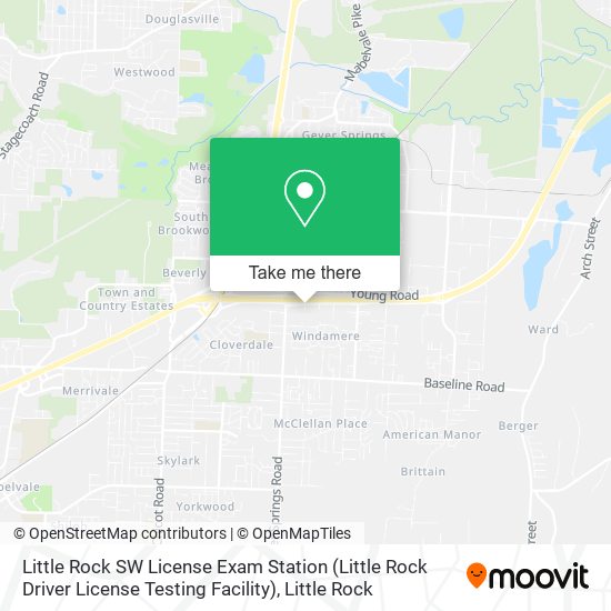 Little Rock SW License Exam Station (Little Rock Driver License Testing Facility) map