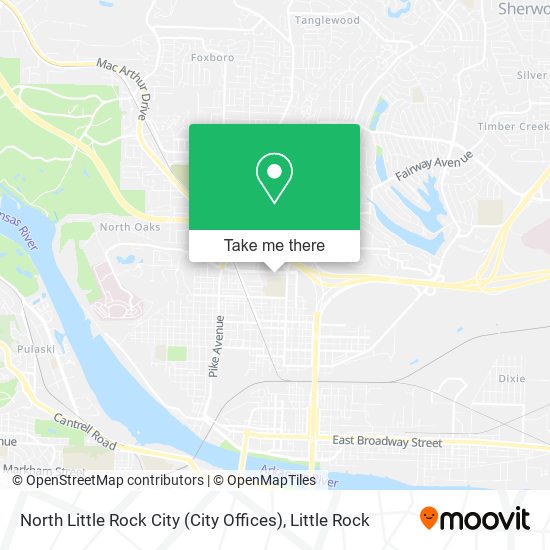 Mapa de North Little Rock City (City Offices)