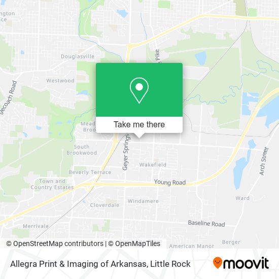 Allegra Print & Imaging of Arkansas map