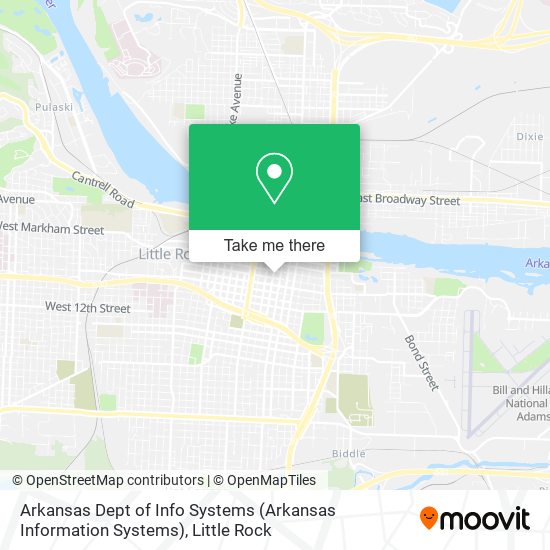 Mapa de Arkansas Dept of Info Systems (Arkansas Information Systems)