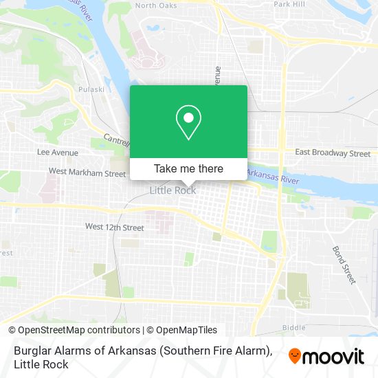 Mapa de Burglar Alarms of Arkansas (Southern Fire Alarm)